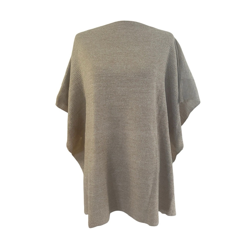 New York & Company NWT Tan Knit Poncho (MSRP $39.95) SZ S